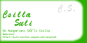 csilla suli business card